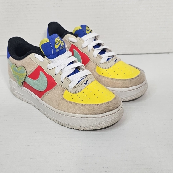 Nike Air Force 1 Low Multi-Color Velcro. -Colorful Nike Air Sneakers - Picture 4 of 10